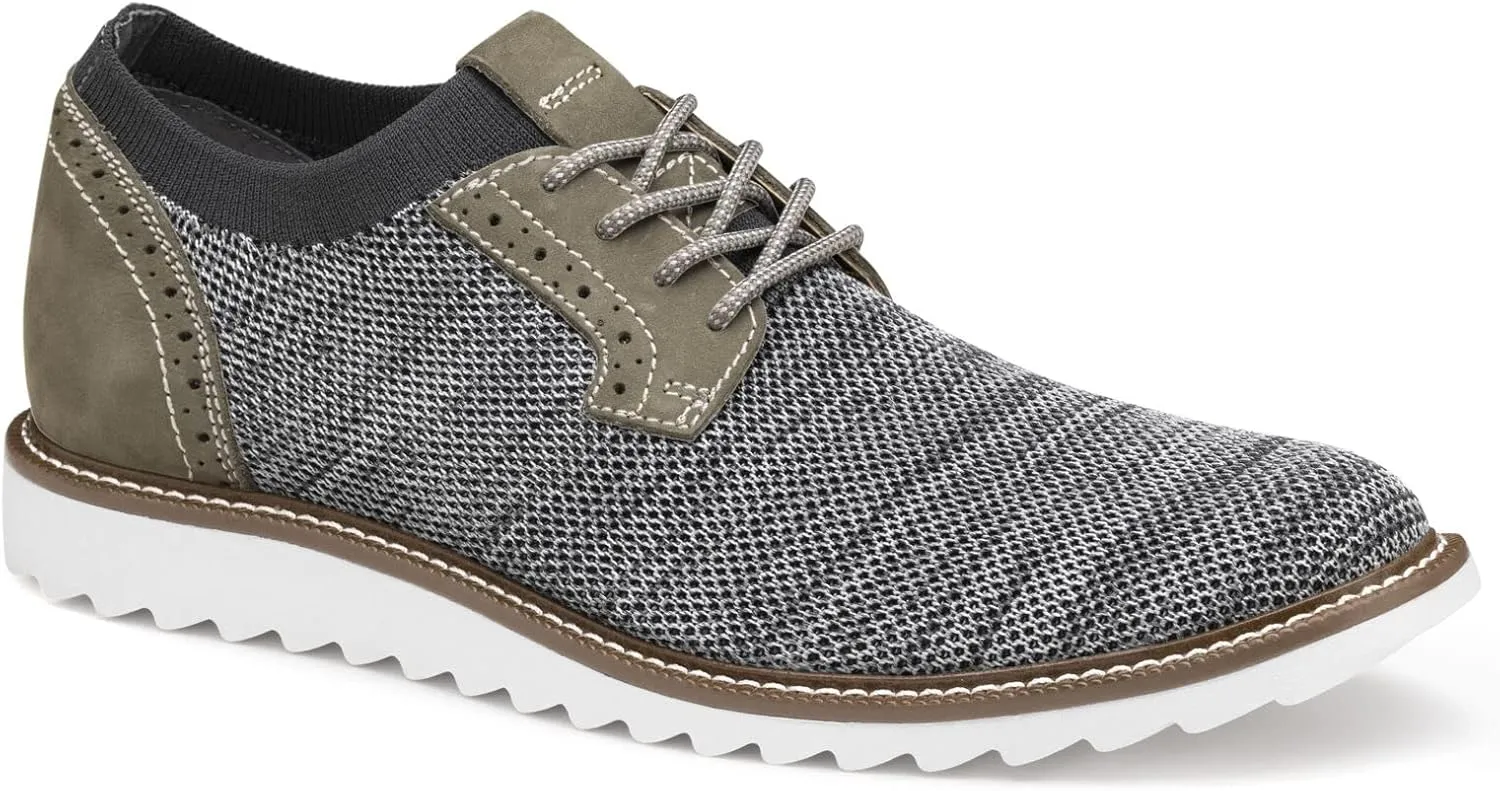 Johnston & Murphy Men’s Duncan Knit Plain Toe Shoe - Men’s Walking Shoes, Casual Shoes for Men, Men’s Casual Shoes, Flexible Knit Shoes for Men, Cushioned EVA Insole & Sawtooth EVA Sole