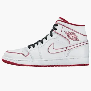 Jordan 1 Mid White Gym Red (gs)