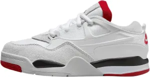 Jordan 4 RM Little Kids' Shoes (FQ7936-102, White/Black/Neutral Grey/Varsity Red)