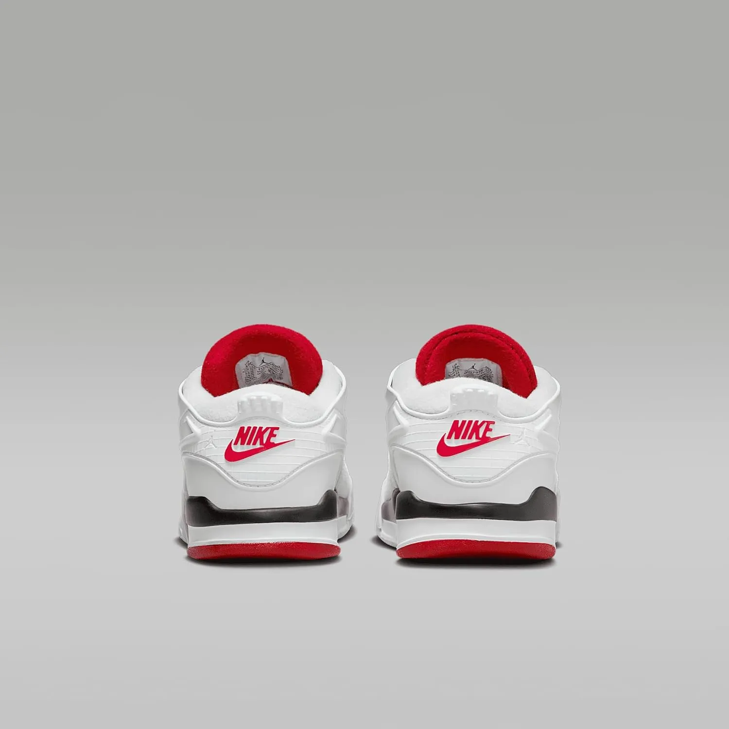 Jordan 4 RM Little Kids' Shoes (FQ7936-102, White/Black/Neutral Grey/Varsity Red)