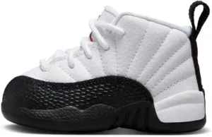 Jordan Toddler's 12 Retro White/Gym Red-Black 'Taxi Flip' (850000 162)