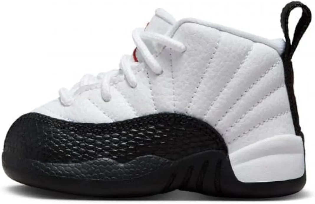 Jordan Toddler's 12 Retro White/Gym Red-Black 'Taxi Flip' (850000 162)