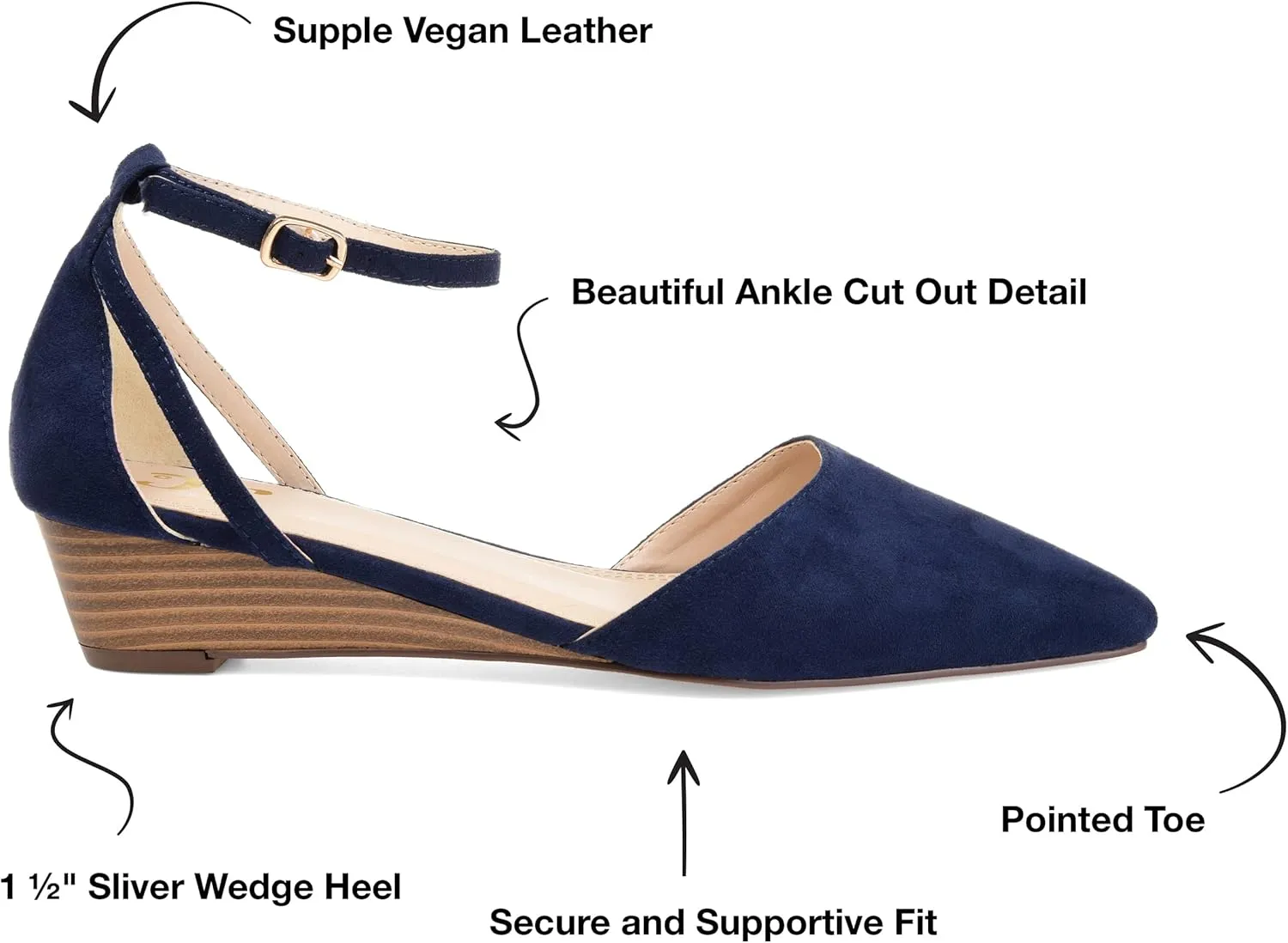 Journee Women's Arkie Sliver Wedge