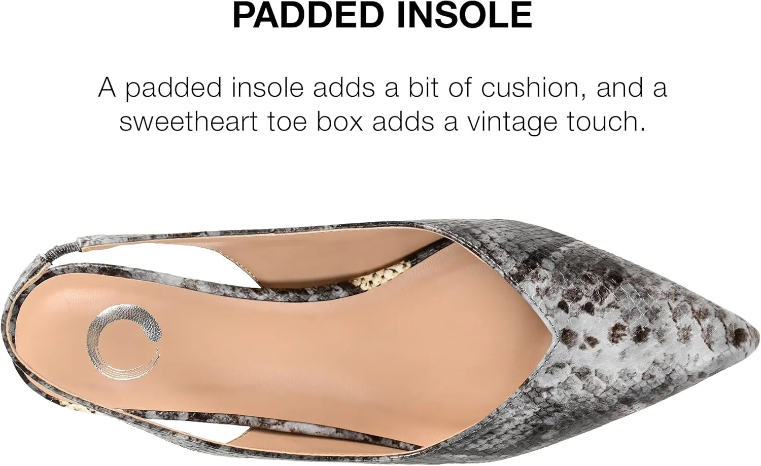 Journee Womens Low Kitten Heel Slingback Closed Pointed Toe Pump Slip On Snake Print Mikoa Slides