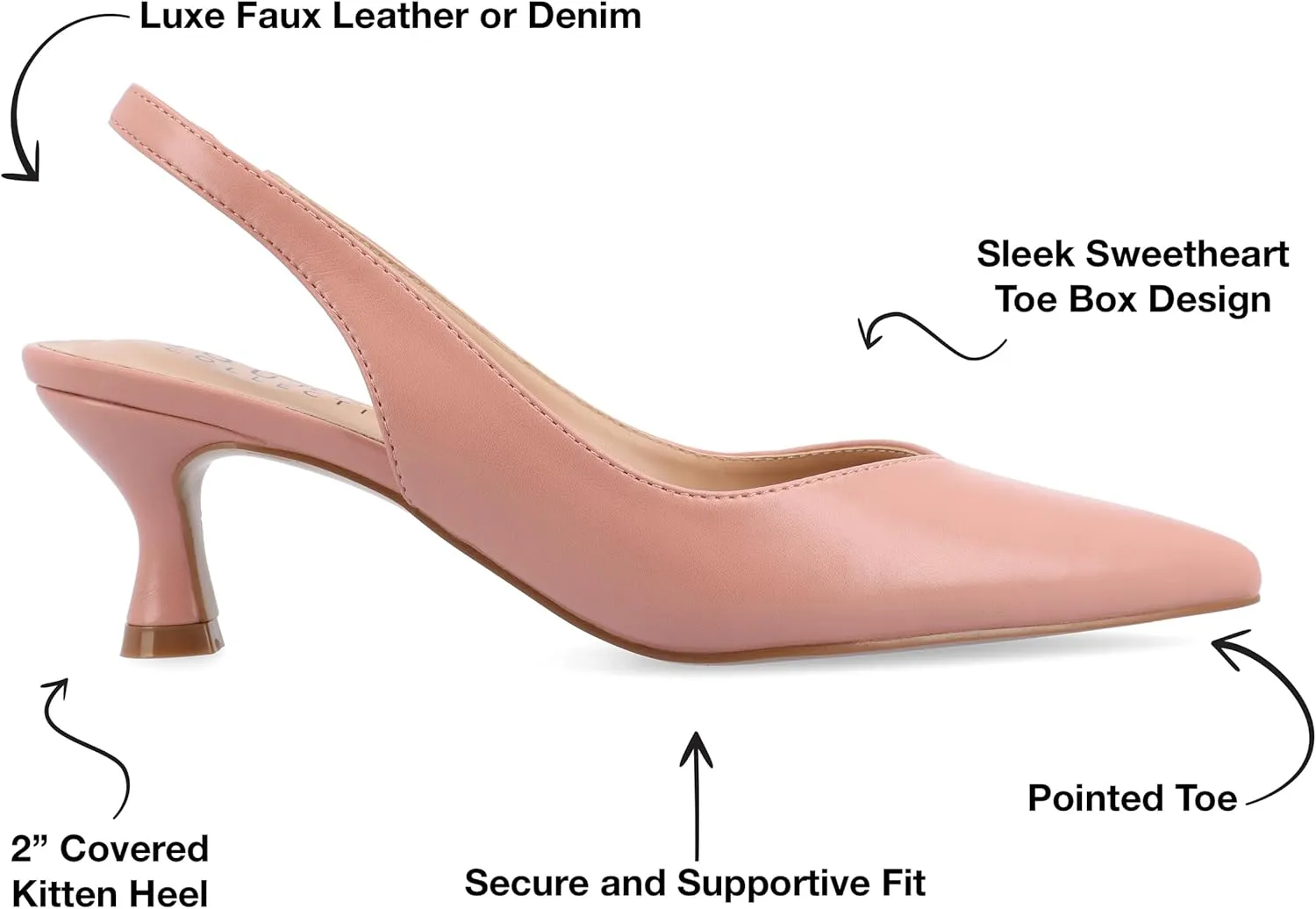 Journee Womens Low Kitten Heel Slingback Closed Pointed Toe Pump Slip On Snake Print Mikoa Slides