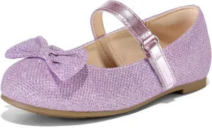 K KomForme Girl's Ballet Flats Non-Slip Soft Mary Jane Walking Party Dress Shoes for Toddler/Little Kid/Big Kid