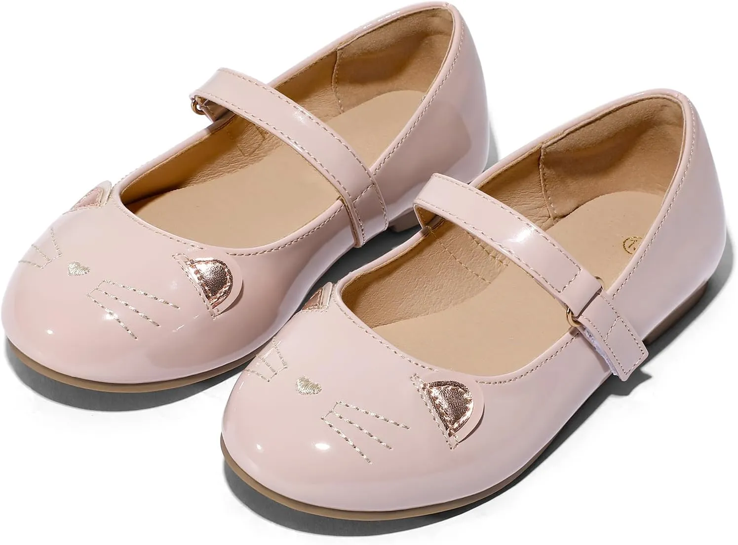 K KomForme Girl's Ballet Flats Non-Slip Soft Mary Jane Walking Party Dress Shoes for Toddler/Little Kid/Big Kid
