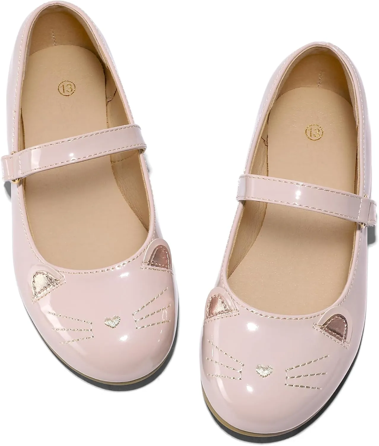 K KomForme Girl's Ballet Flats Non-Slip Soft Mary Jane Walking Party Dress Shoes for Toddler/Little Kid/Big Kid