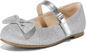 K KomForme Girl's Ballet Flats Non-Slip Soft Mary Jane Walking Party Dress Shoes for Toddler/Little Kid/Big Kid