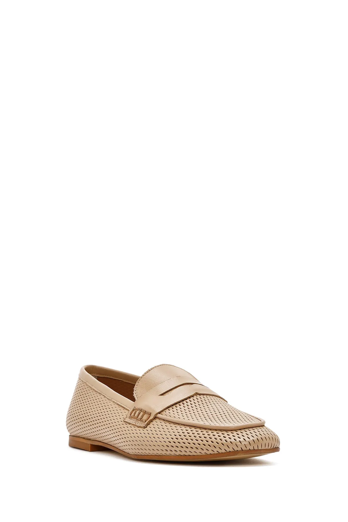 Kadın Bej Deri Loafer