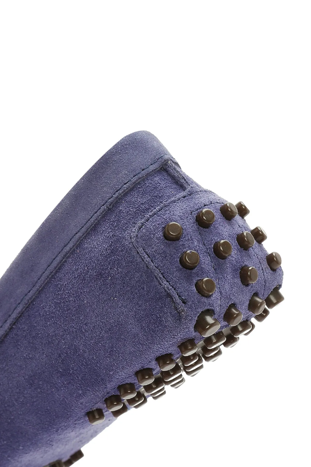 Kadın Lacivert Süet Deri Loafer
