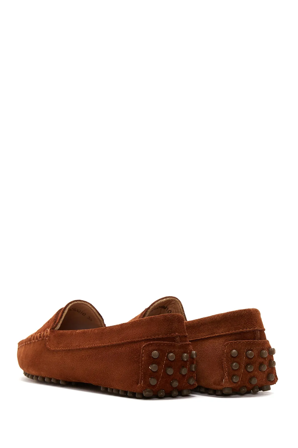 Kadın Taba Süet Deri Loafer
