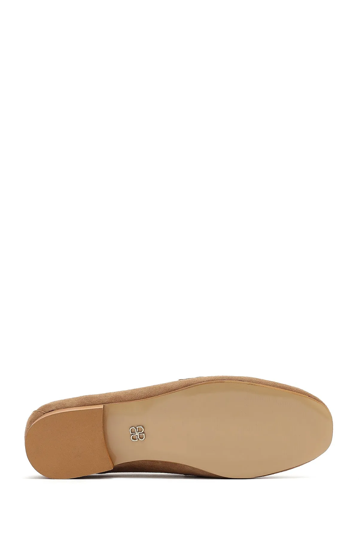 Kadın Taba Tokalı Süet Deri Loafer