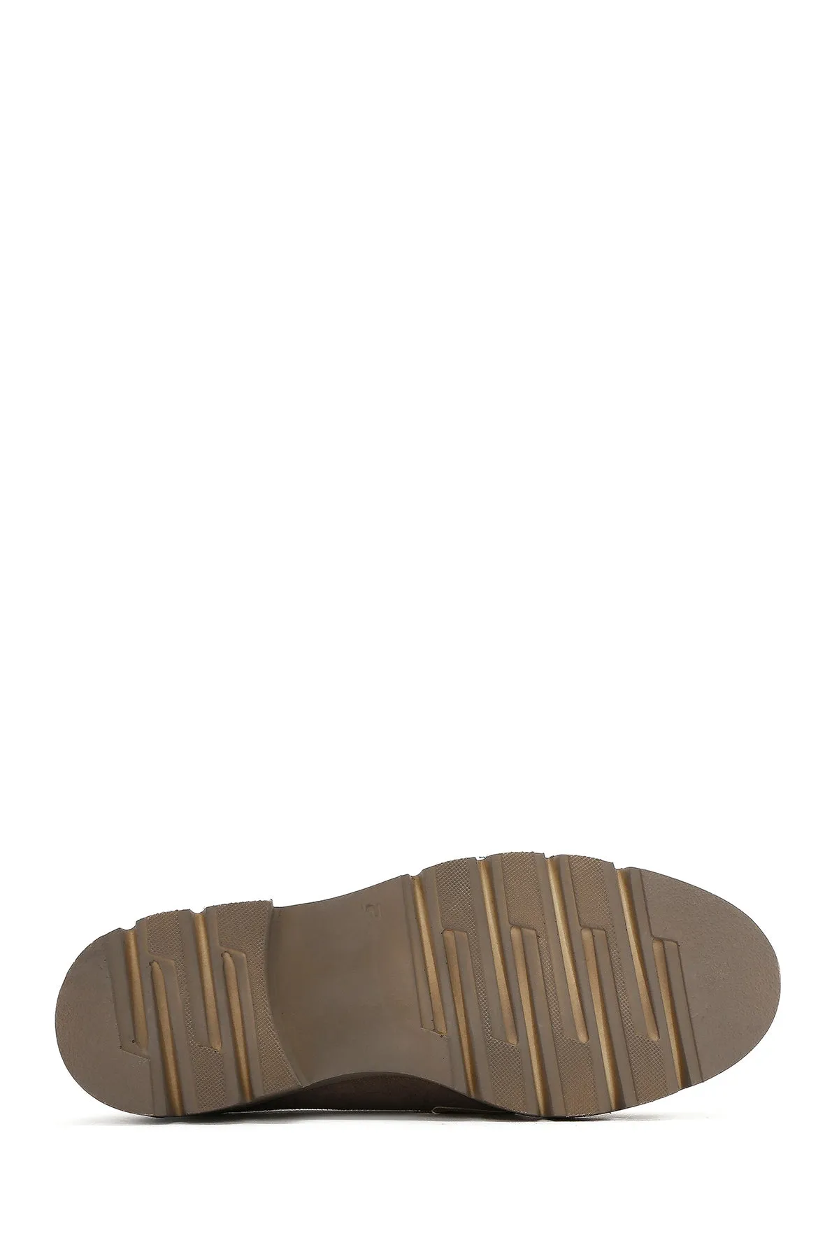 Kadın Vizon Tokalı Süet Maskülen Loafer