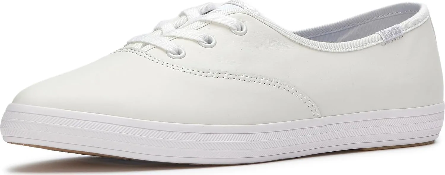 Keds Camuto Group Women's Champion Point Low Sneaker, White Leather, 9.5