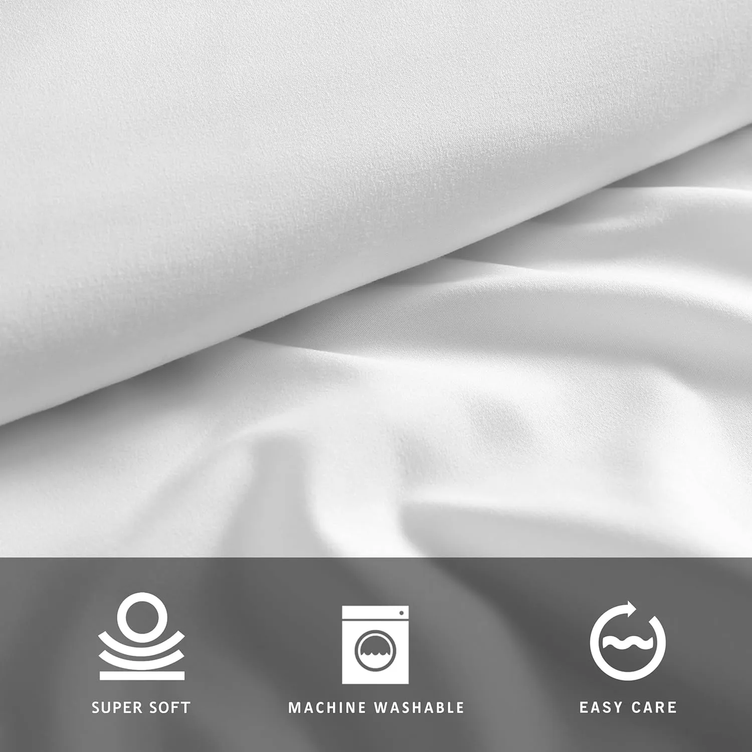 Kenneth Cole - Solutions Queen Sheets, Soft Recycled Polyester 6-Piece Bedding Set, Wrinkle-Resistant and Cooling Finish (Solid White, Queen)