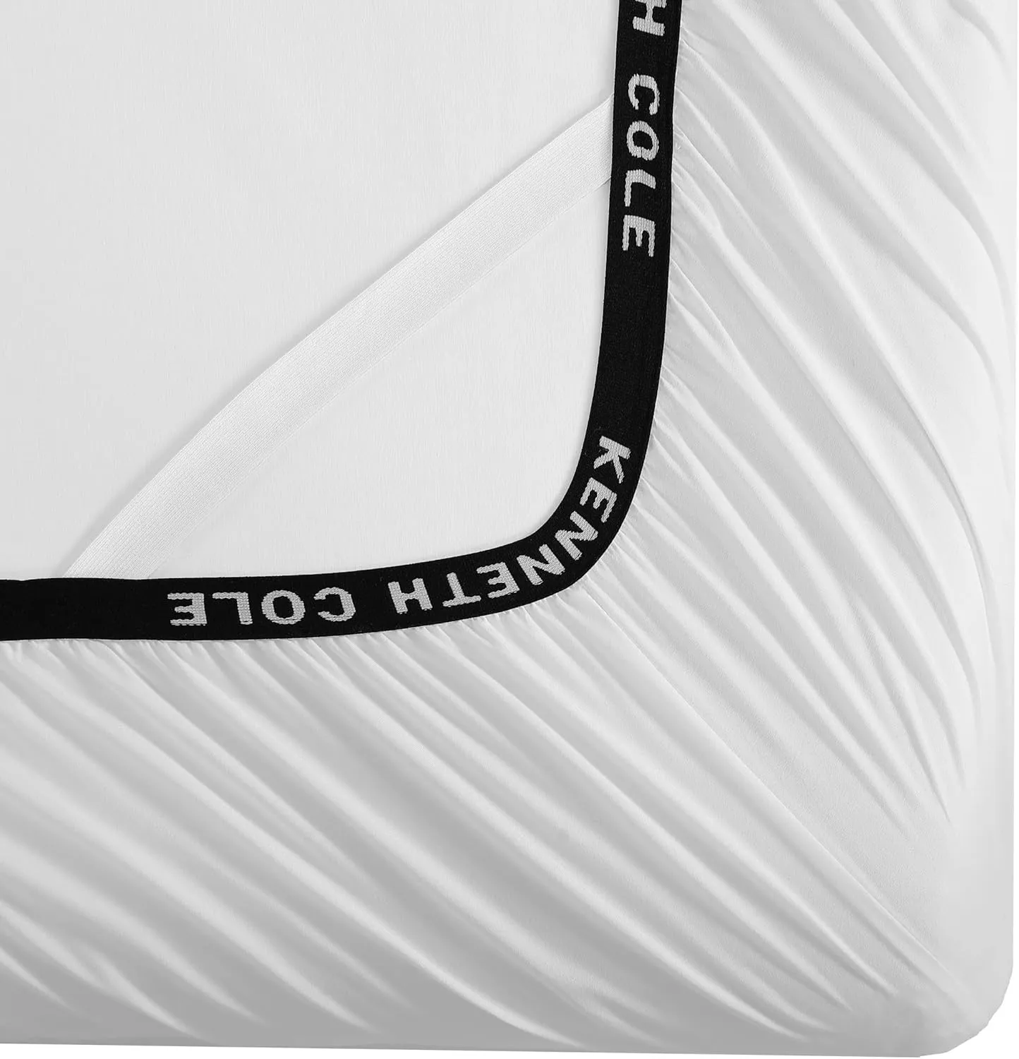 Kenneth Cole - Solutions Queen Sheets, Soft Recycled Polyester 6-Piece Bedding Set, Wrinkle-Resistant and Cooling Finish (Solid White, Queen)