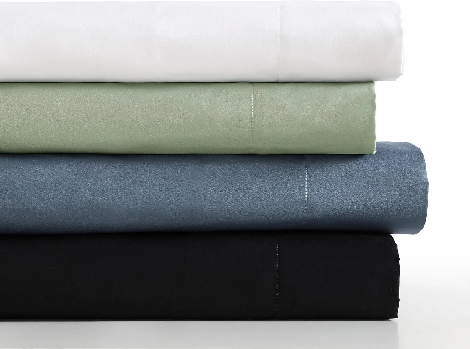 Kenneth Cole - Solutions Queen Sheets, Soft Recycled Polyester 6-Piece Bedding Set, Wrinkle-Resistant and Cooling Finish (Solid White, Queen)