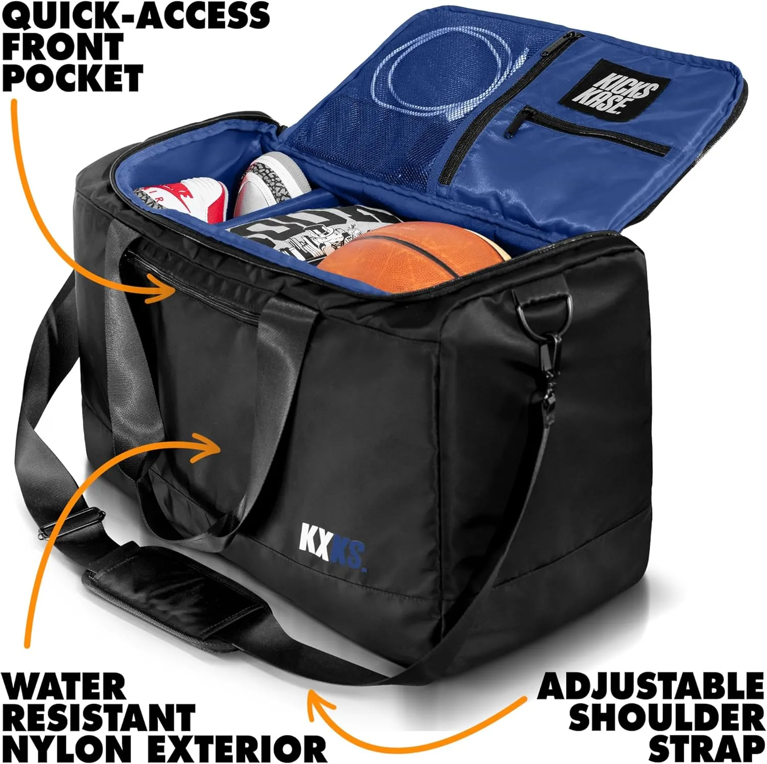 Kicks Kase Essential Sneaker Duffle Bag - Travel Duffel Bags for Shoes, Travel Sneaker Bag, Perfect Gym Sports Bag, Traveling & Luggage, Heavy Duty Travel Accessories