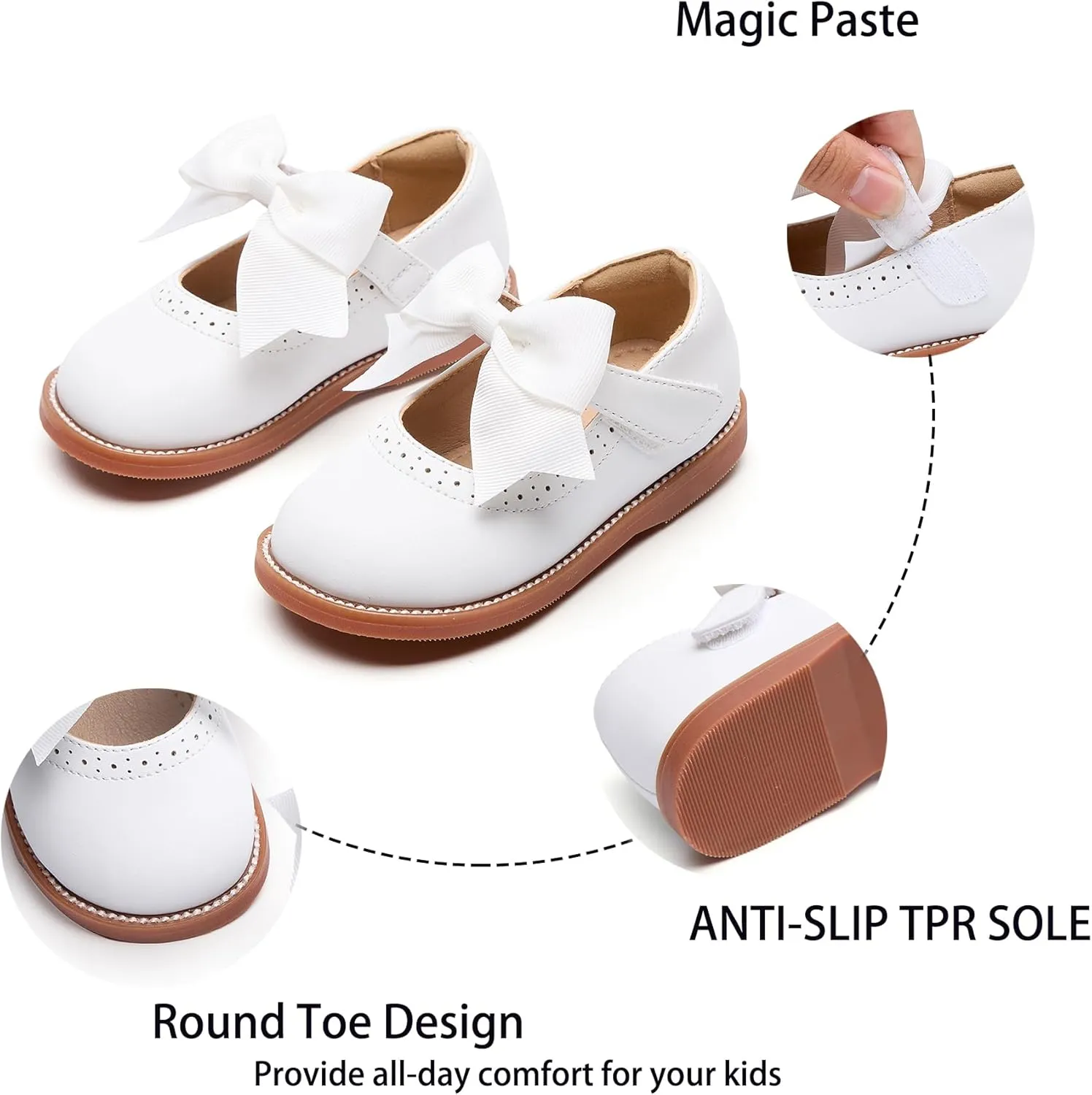 Kiderence Girls Flat Dress Shoes School Oxfords Marry Jane (Toddler/Little Kids)