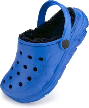 Kids Fur Lined Clog Slip On Winter Slipper for Boys Girls