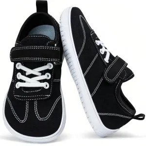 Kids Wide Toe Box Barefoot Shoes Breathable Comfy Summer Canvas Sneakers | Toddler Boys/Girls Zero Drop Minimalist Outdoor Activities Walking Running Shoe
