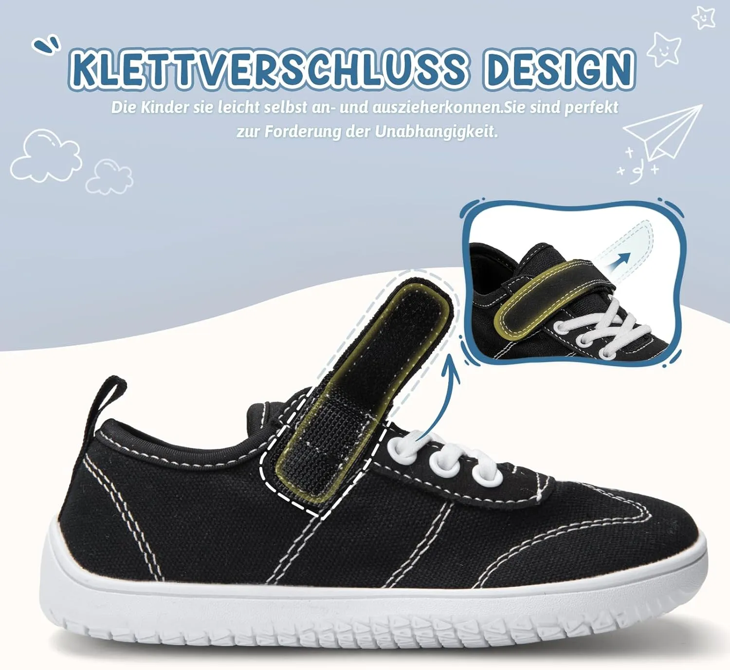 Kids Wide Toe Box Barefoot Shoes Breathable Comfy Summer Canvas Sneakers | Toddler Boys/Girls Zero Drop Minimalist Outdoor Activities Walking Running Shoe