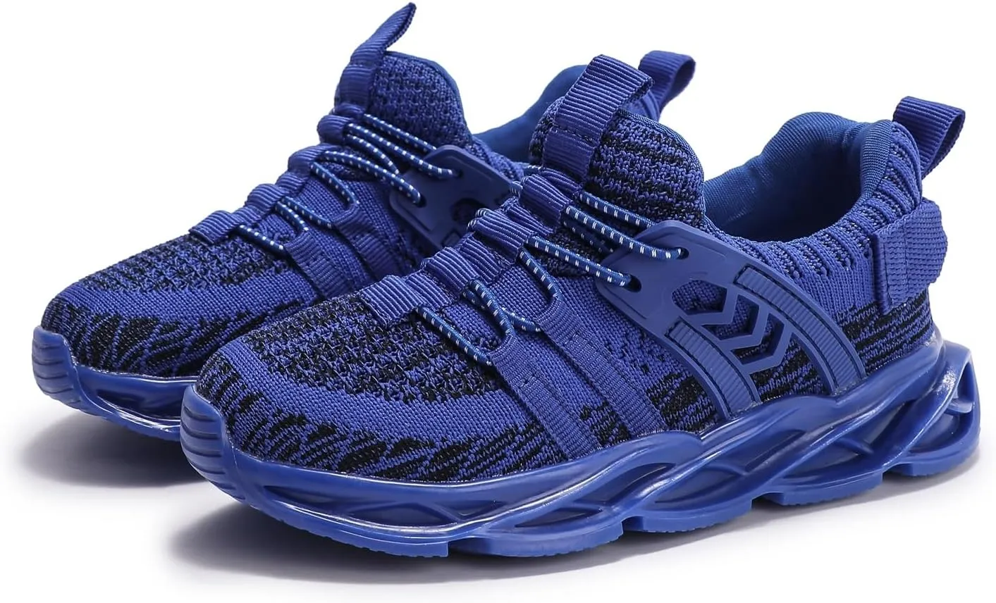 kkdom Kids Sneakers for Boys Girls Fashion Primary School Students Sports Shoes Gym Tennis Shoes Lightweight Breathable Running Shoes