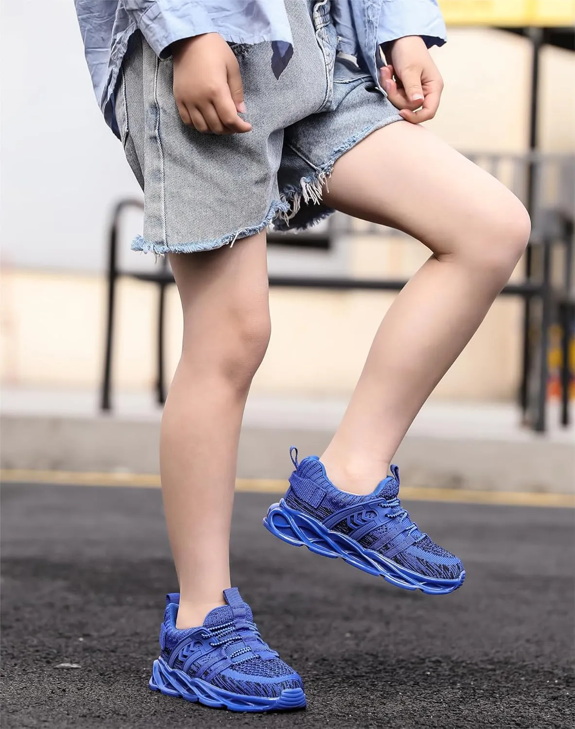 kkdom Kids Sneakers for Boys Girls Fashion Primary School Students Sports Shoes Gym Tennis Shoes Lightweight Breathable Running Shoes