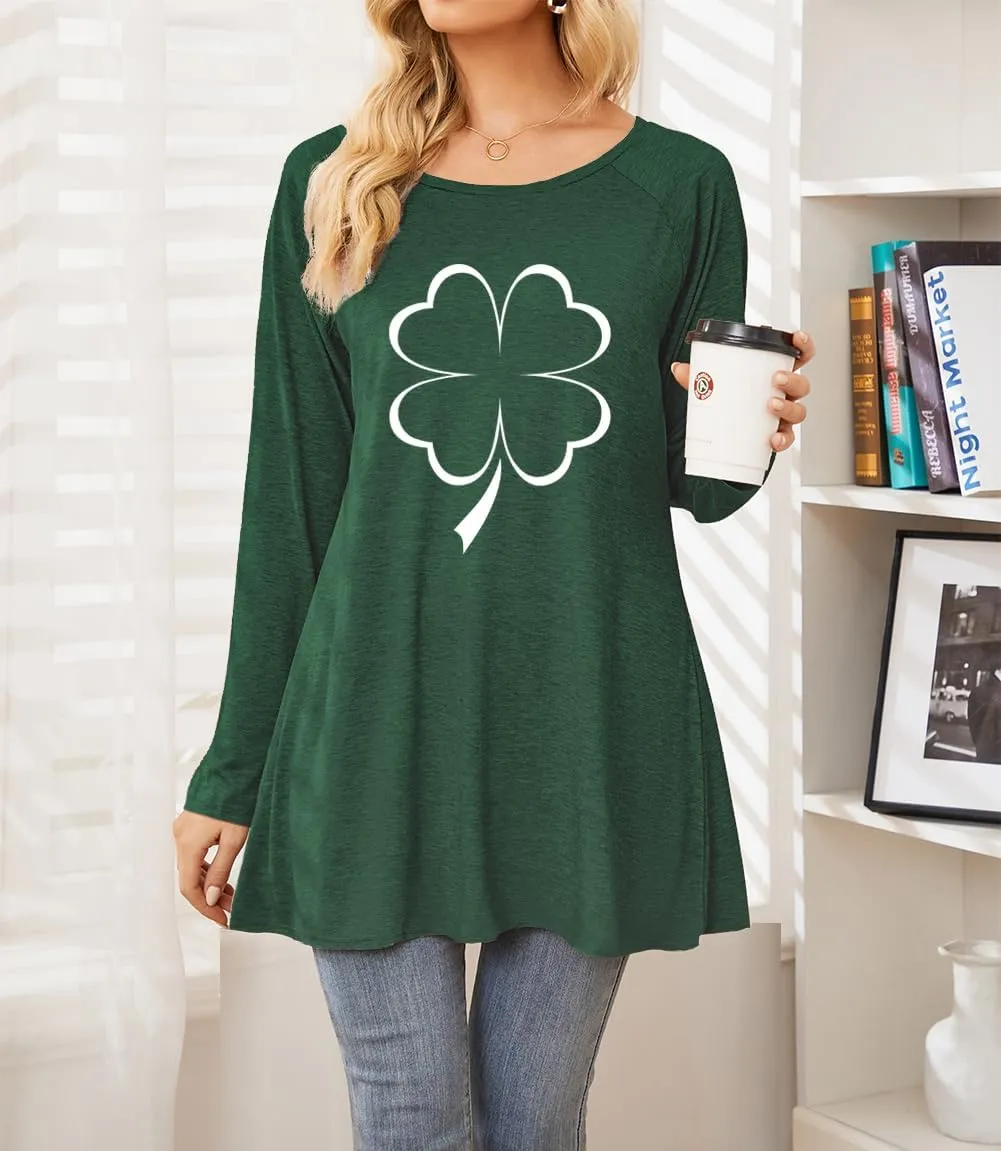 KKG Tops Tunics for Women to Wear with Leggings, Casual Loose Fit V Neck Short/Long Sleeves T Shirt