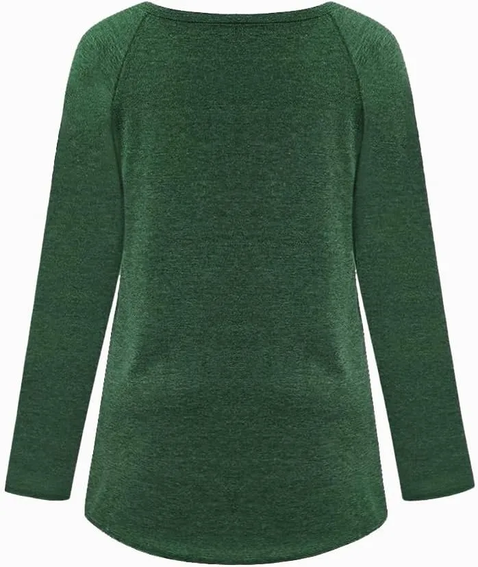 KKG Tops Tunics for Women to Wear with Leggings, Casual Loose Fit V Neck Short/Long Sleeves T Shirt