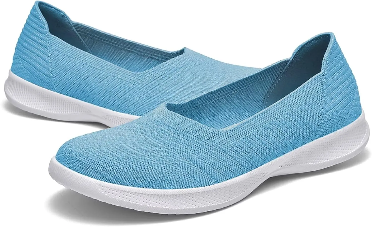 konhill Women's Slip on Loafers - Comfy Walking Tennis Low-Top Ballet Flat Nurse Shoes Casual Sneakers