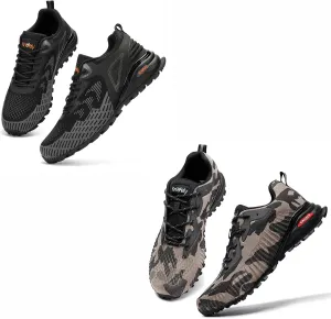 Kricely Men's Trail Running Shoes Fashion Walking Hiking Sneakers for Men Tennis Cross Training Shoe Outdoor Snearker Mens Casual Workout Footwear Size 10.5