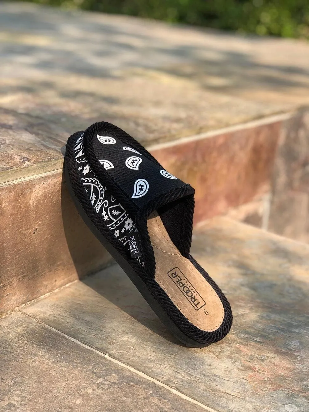 KS-011 Bandana Paisley Open-Back Slipper