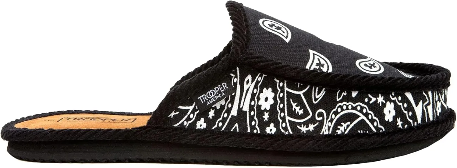 KS-011 Bandana Paisley Open-Back Slipper