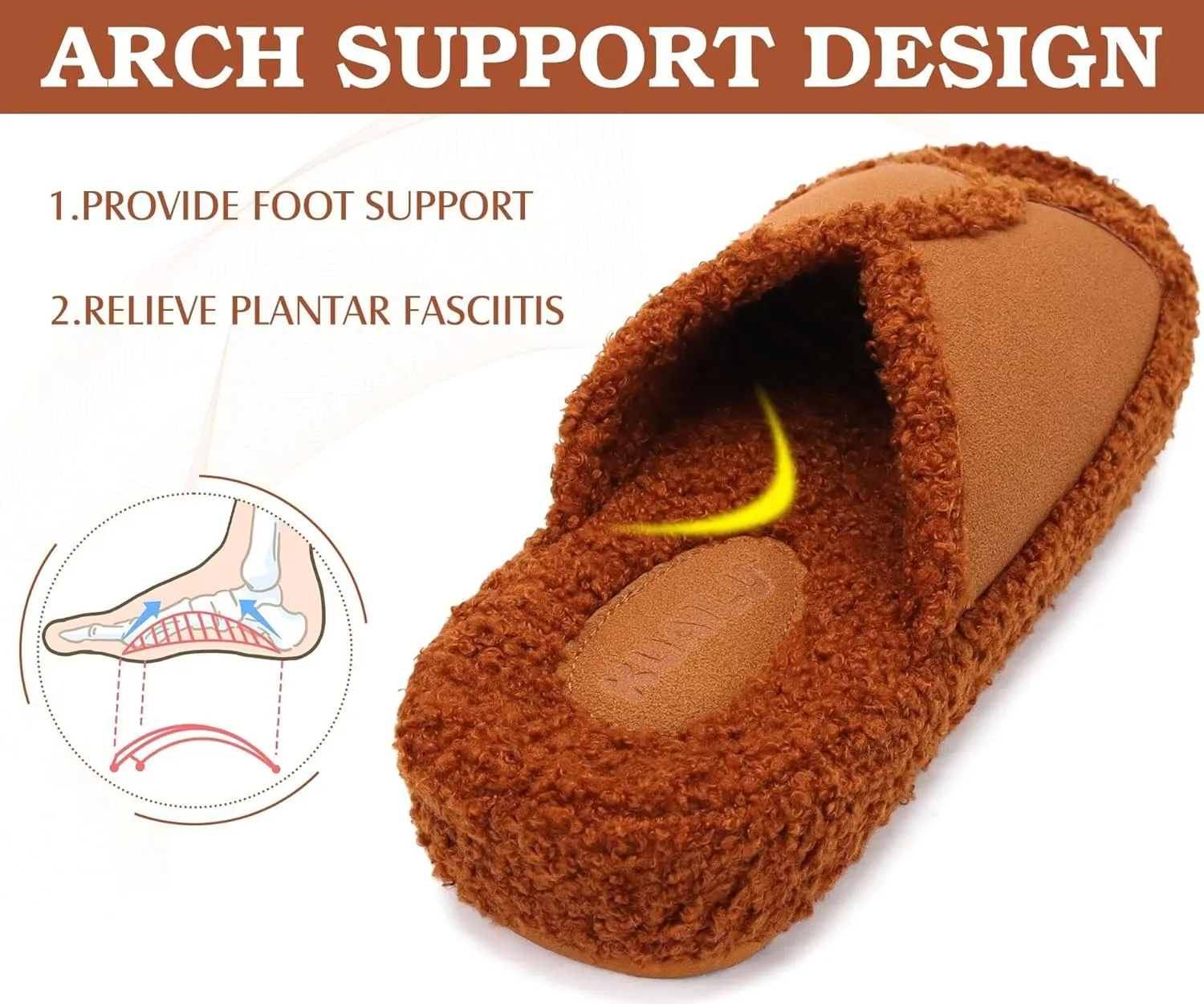 KUAILU Women Cozy Slippers Comfortable Suede Faux Fluff Warm Sherpa Lining House slippers for ladies Bedroom Memory Foam Cushioned Orthotic Open Toe Slides Thick Hard Sole Indoor&Outdoor (US Size 5-11)