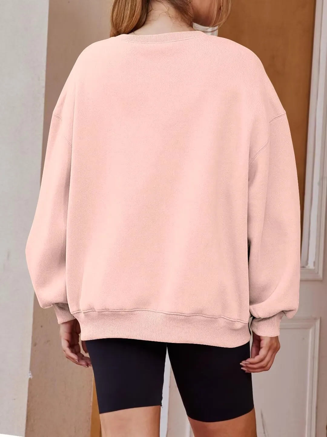 Lacozy Womens Oversized USA Sweatshirts American Flag Crewneck Sweater Long Sleeve Loose Fleece Tops 4th of July Outfits