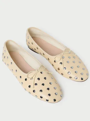 Landon Soft Ballet Flat - Sweet Butter/Silver