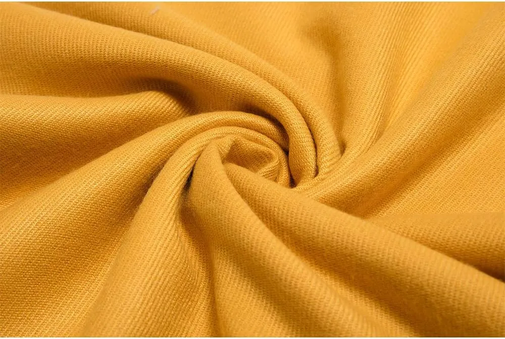 Large Soft Cashmere Feel Scarf Silky Pashmina Solid Colors Shawls Warm Wraps