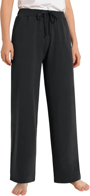 Latuza Women's Comfy Cotton Wide Leg Lounge Pants Loose Fit