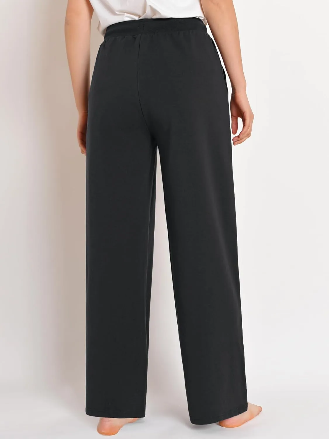 Latuza Women's Comfy Cotton Wide Leg Lounge Pants Loose Fit