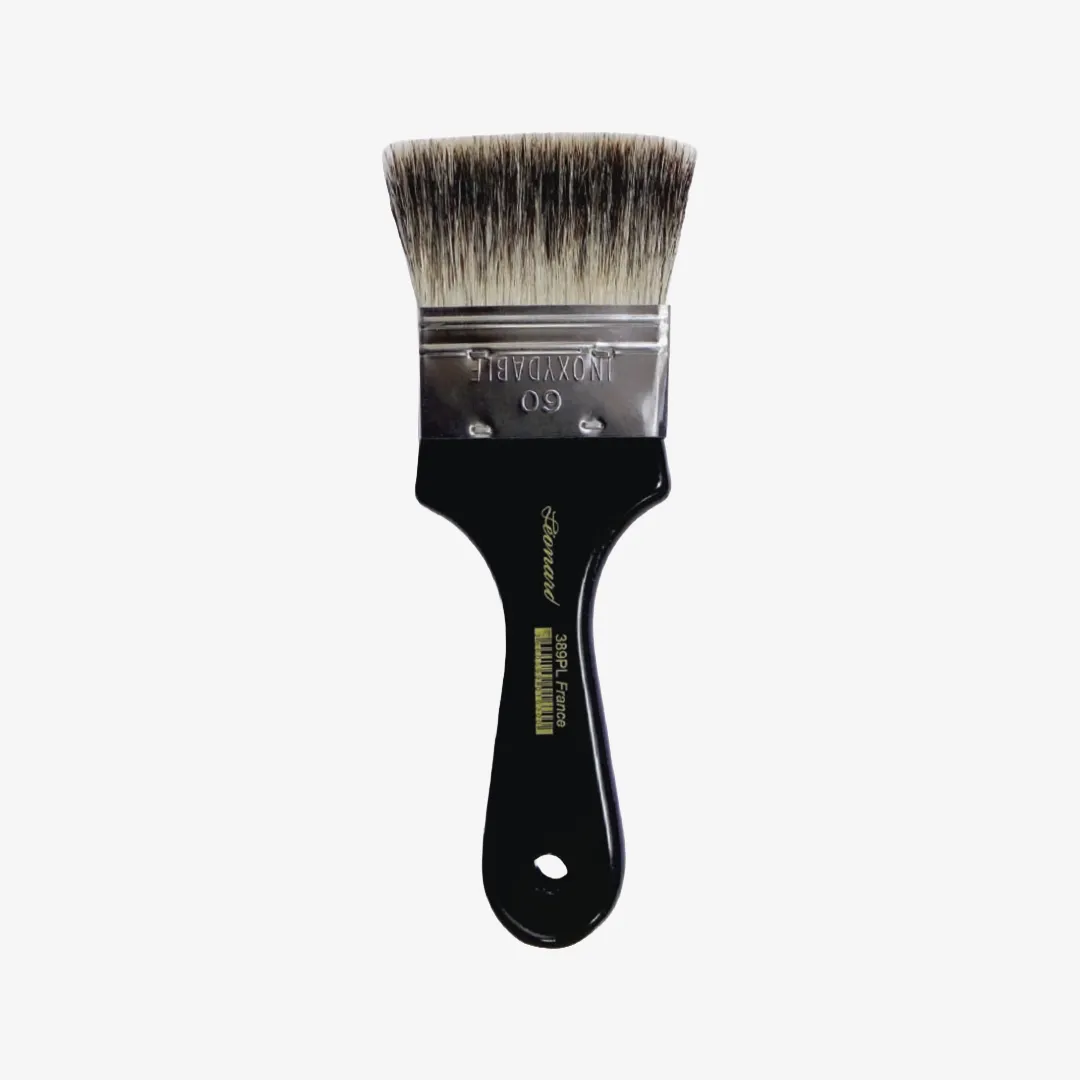 Leonard 389PL Soft Badger Mottler Flat Short Handle