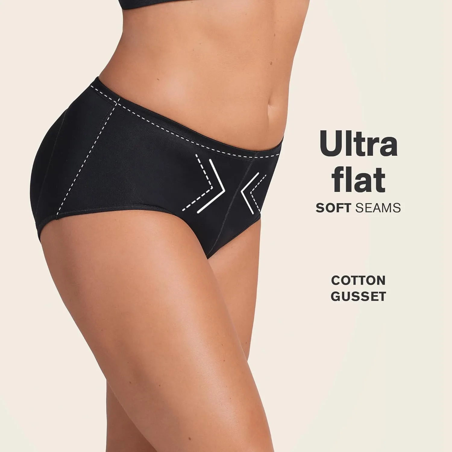 Leonisa Butt Lifting Shapewear Booty Lifting Panties for Women - Shaper Shorts and Boyshort with Butt Pads