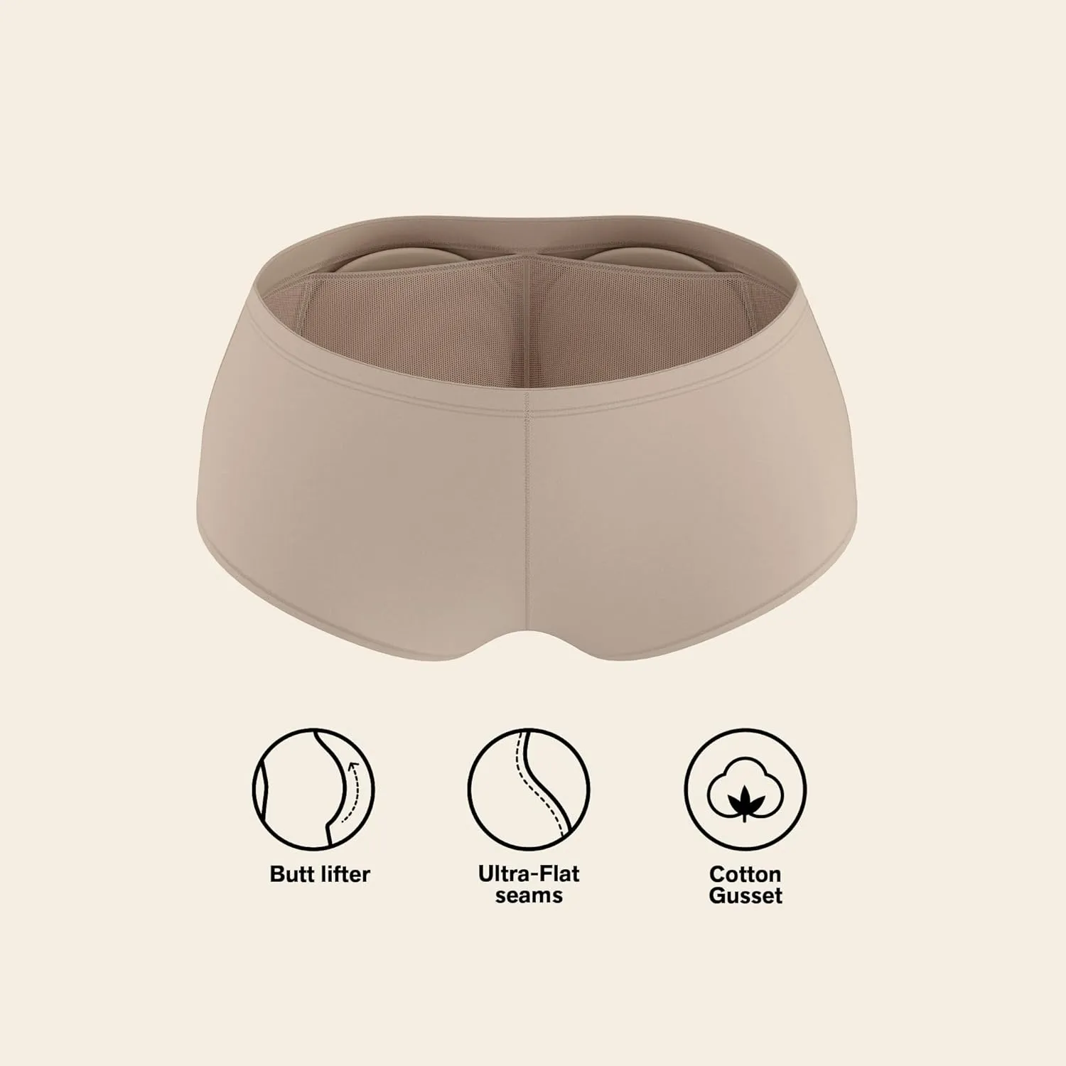 Leonisa Butt Lifting Shapewear Booty Lifting Panties for Women - Shaper Shorts and Boyshort with Butt Pads
