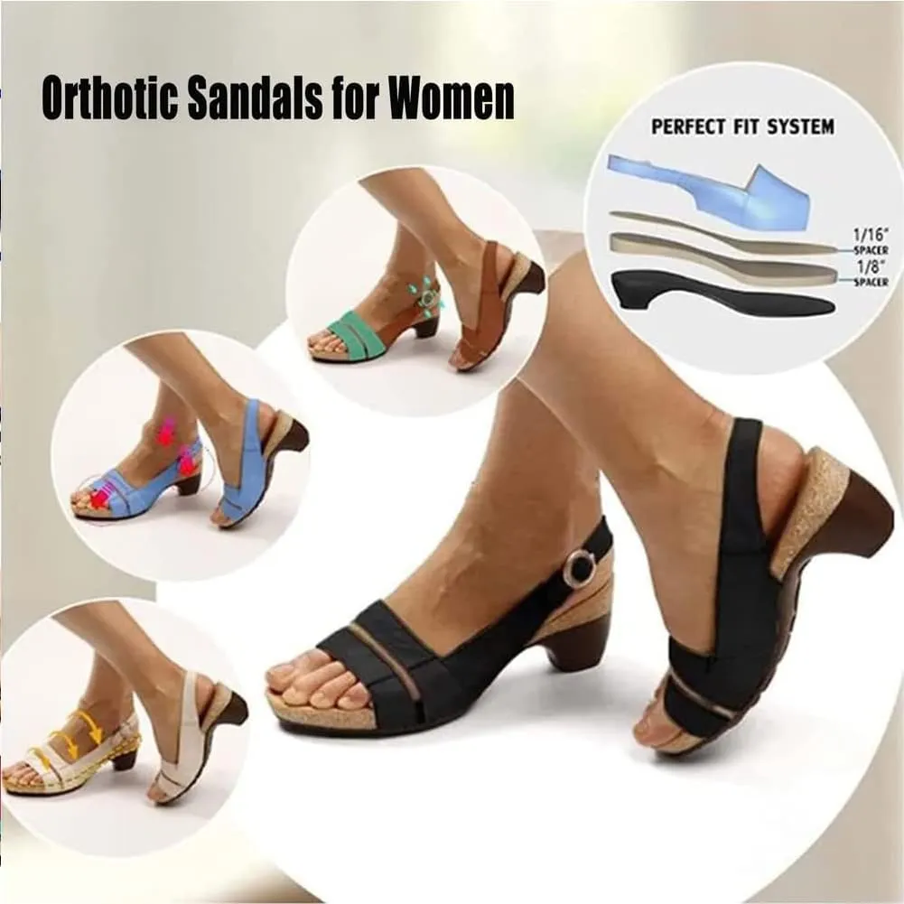 Libiyi Sandals, Libiyi Women's Ultra-Comfy Breathable Orthotic Sandals, Summer Open Toe Wedge Chunky Sandals