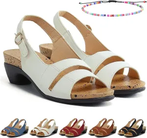 Libiyi Sandals, Libiyi Women's Ultra-Comfy Breathable Orthotic Sandals, Summer Open Toe Wedge Chunky Sandals