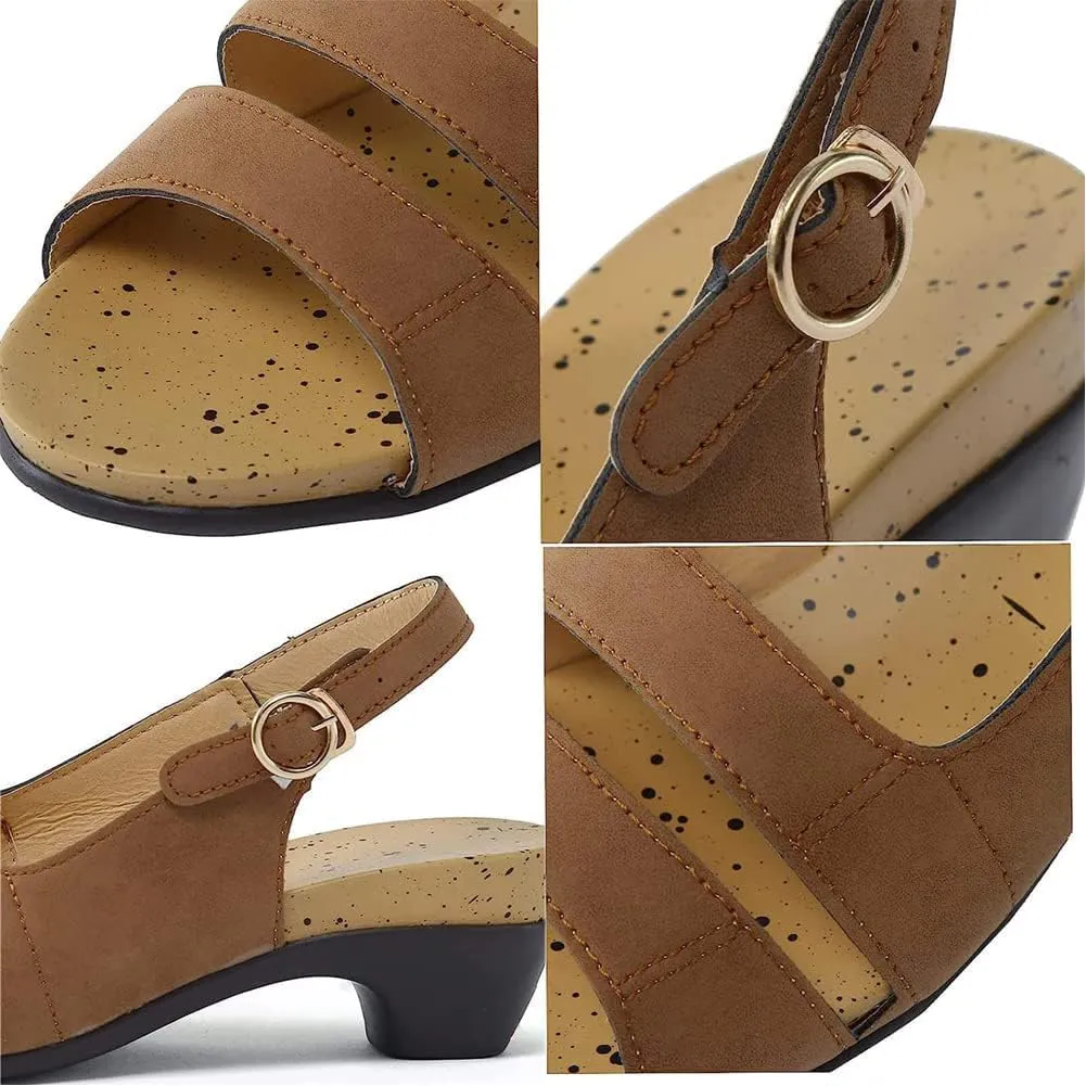 Libiyi Sandals, Libiyi Women's Ultra-Comfy Breathable Orthotic Sandals, Summer Open Toe Wedge Chunky Sandals