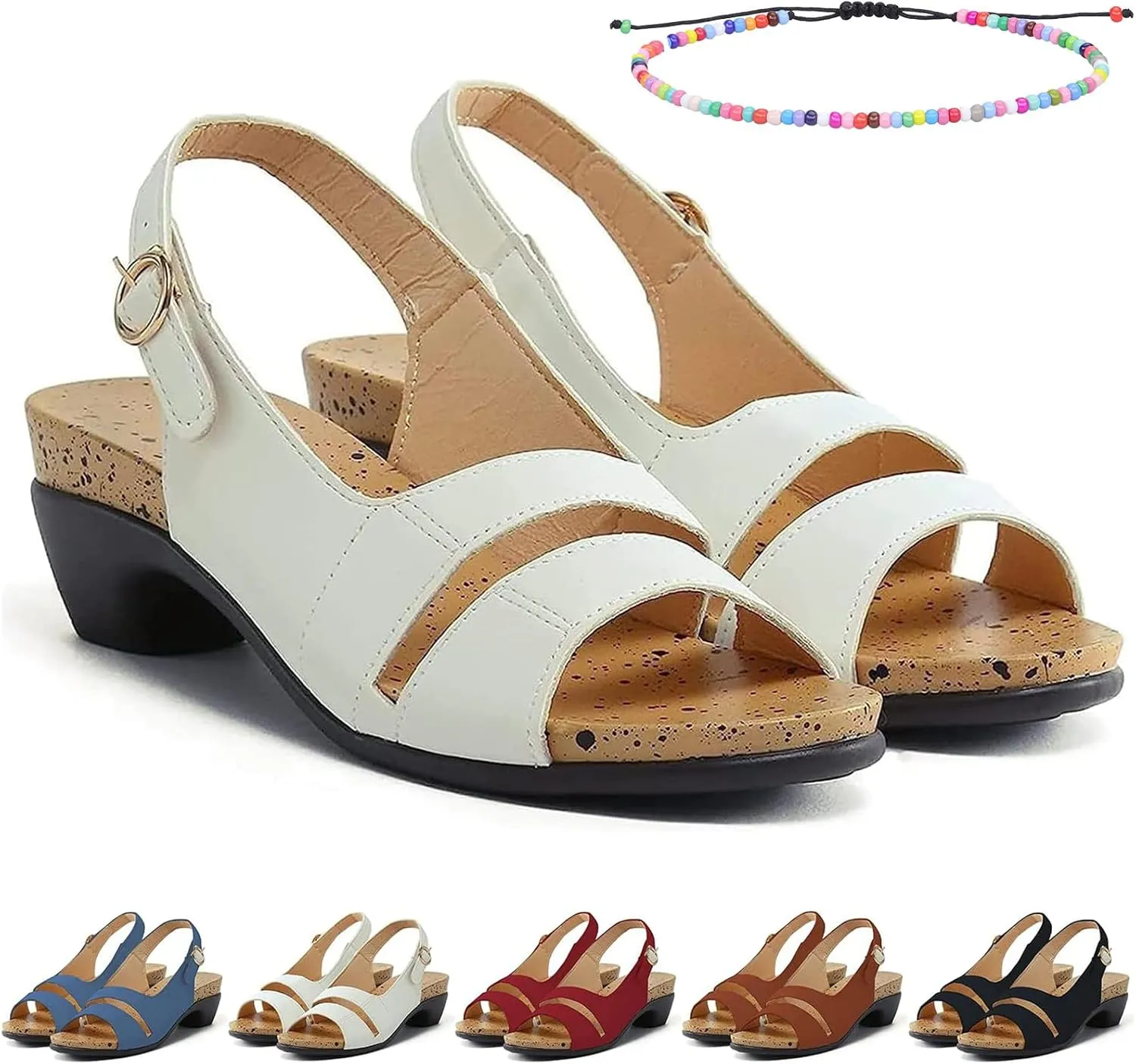 Libiyi Sandals, Libiyi Women's Ultra-Comfy Breathable Orthotic Sandals, Summer Open Toe Wedge Chunky Sandals
