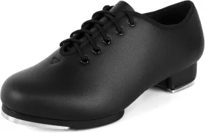 Linodes PU Leather Lace Up Tap Shoe Split Sole Dance Shoes for Women and Men's Dance Shoes