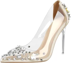 LISHAN Women's Pointed Toe High Heel Pumps